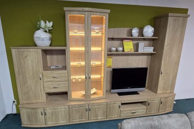 Wohnwand Jasmin in Wildeiche Nachbildung