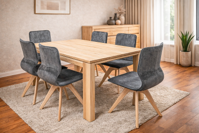 Tischgruppe Massivholz Luna